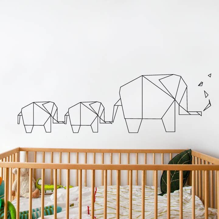 Elephant Origami Wall Decal for wholesale by ADzif