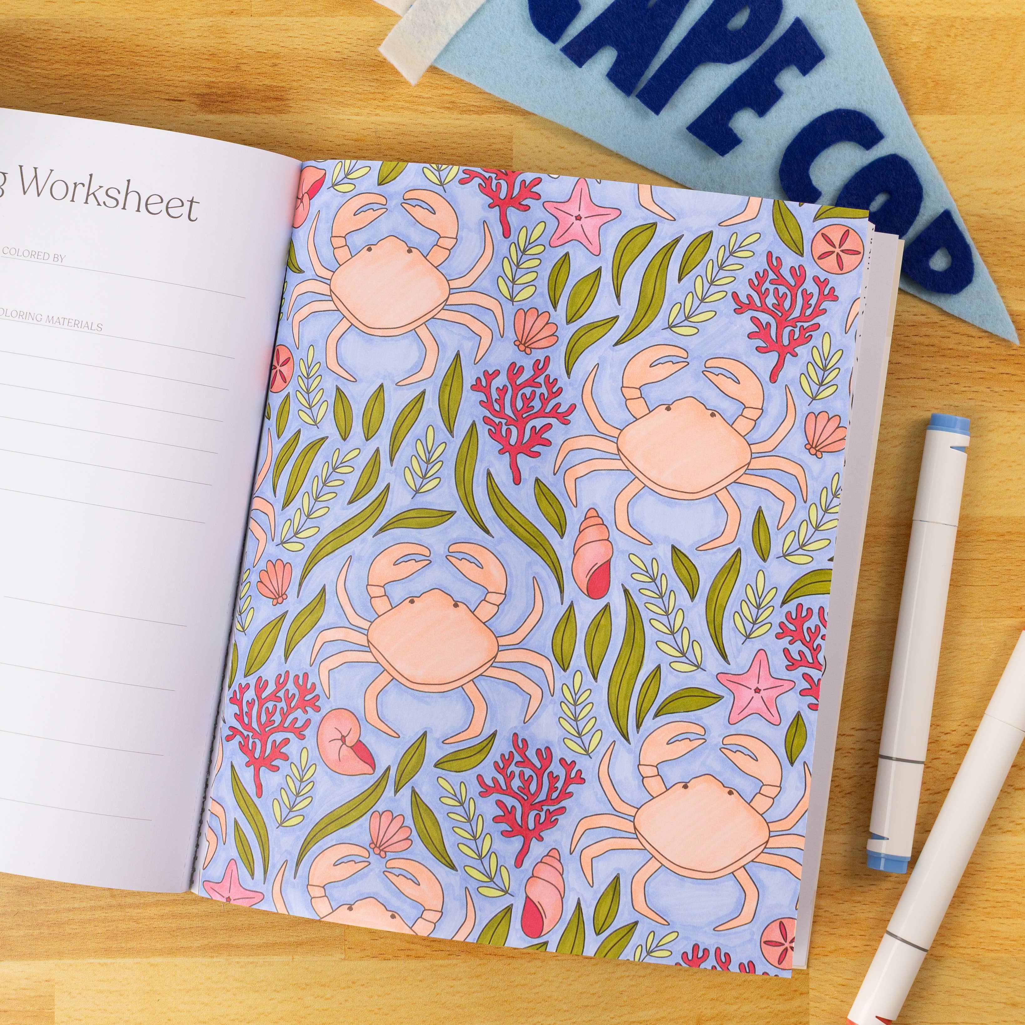 Elyse Breanne Design – wholesale Målarbok - Vuxen – Kustnära Americana Målarbok5