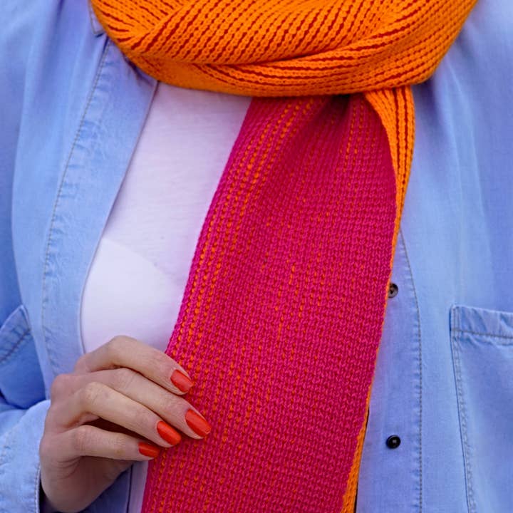 TINKU - Celebrating Bolivian Heritage - Vendita all'ingrosso Stola - Donna - Sciarpa bifacciale 100% BABY ALPACA (YANANTIN) dalla Bolivia