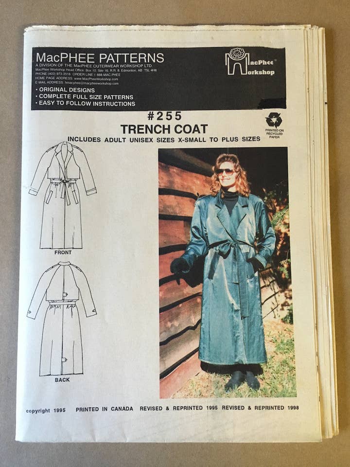 #255 TRENCH COAT for wholesale by Macphee Workshop