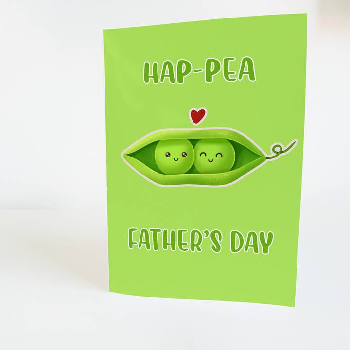 Join The Creative Side – wholesale Farsdagskort – Hap-Pea fars dag | Funny Fathers Day Card1