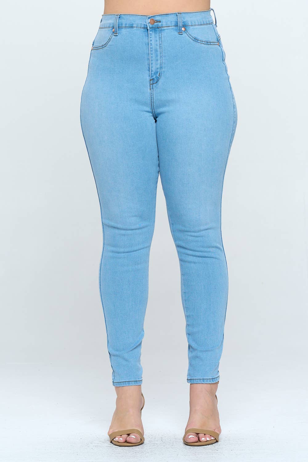 Blue Turtle - Vente Jean – femme - Jean skinny grande taille taille haute super extensible Lt FH3500X1