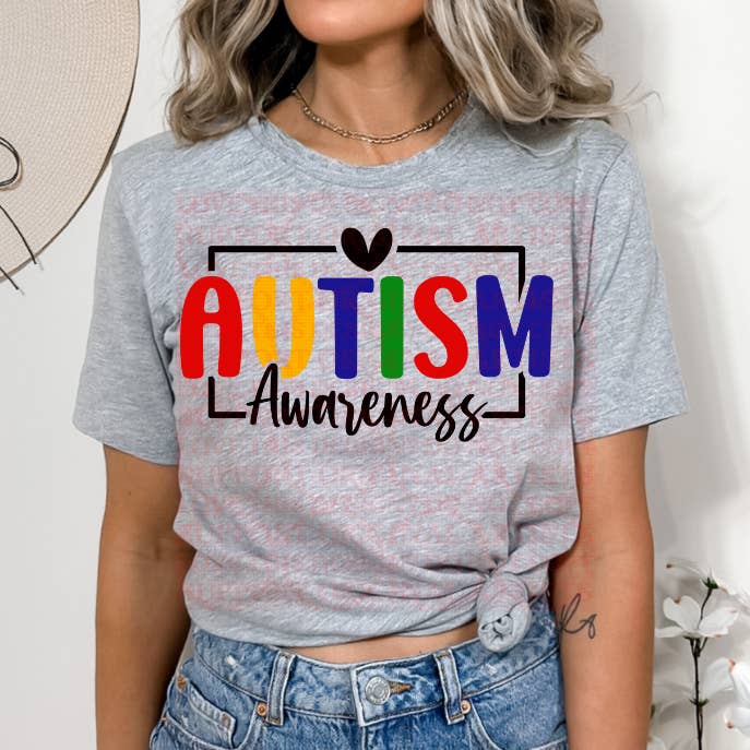 5331 - Concienciación sobre el autismo con corazón *DTF para venta al por mayor de It's Transfer Time