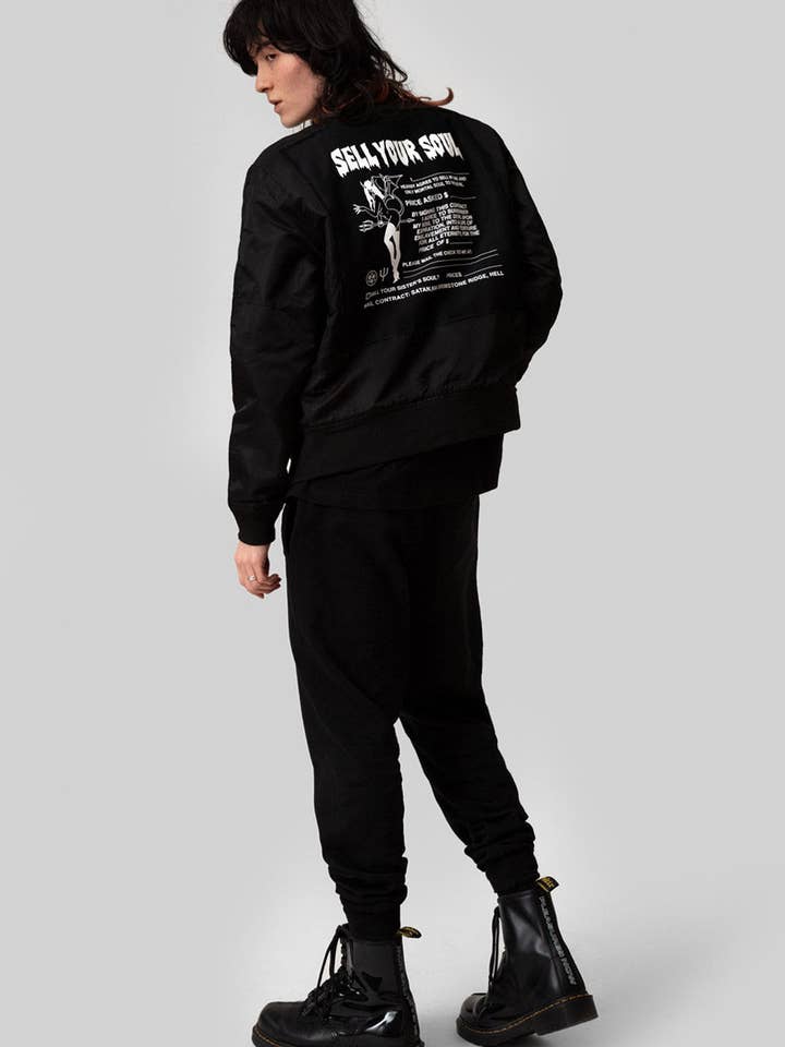 Sell Your Soul MA1 Patch Jacket for wholesale by Long Clothing