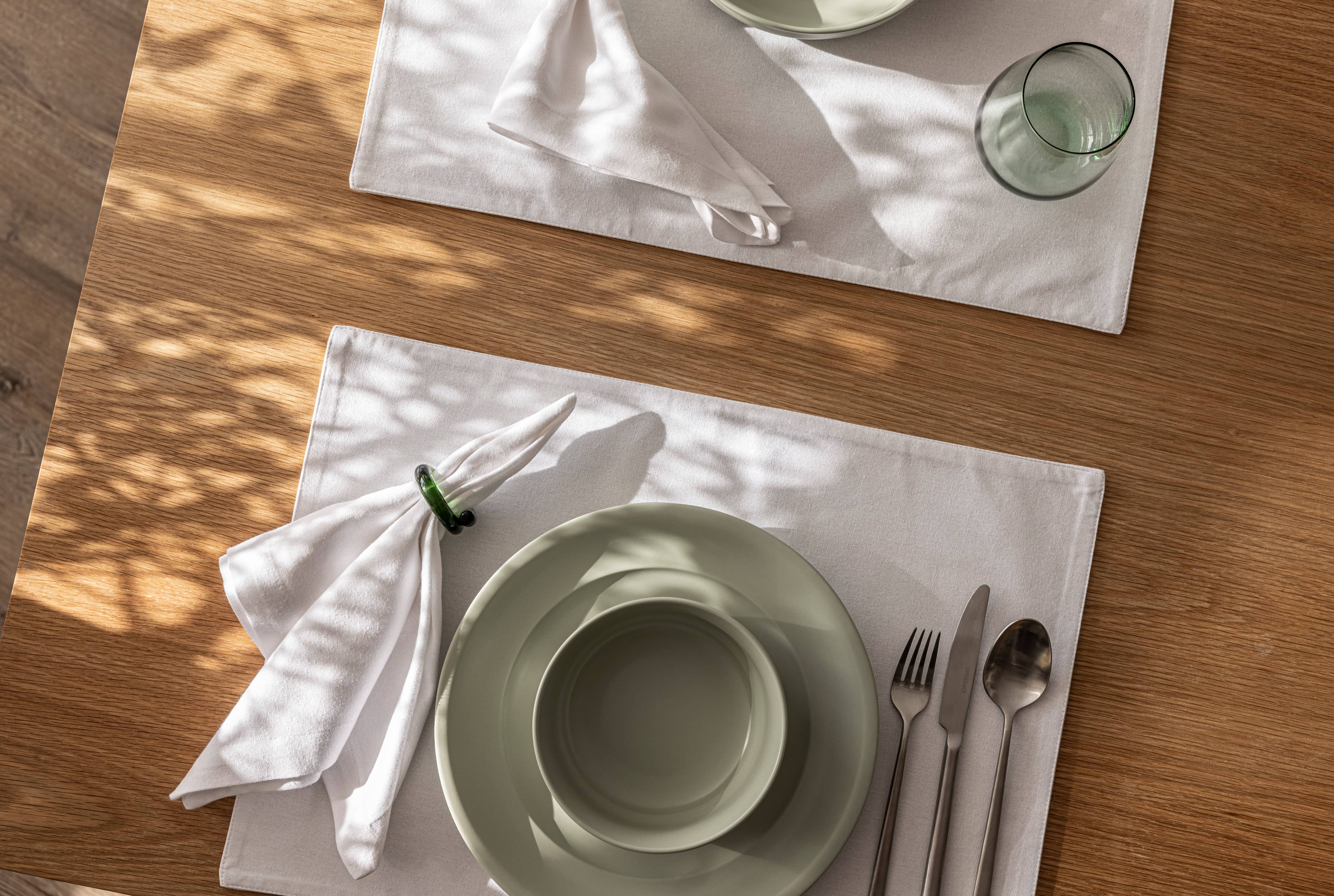 over&back - Wholesale Dinner & Cloth Napkin - Chambray Cotton Napkins – Set of 46