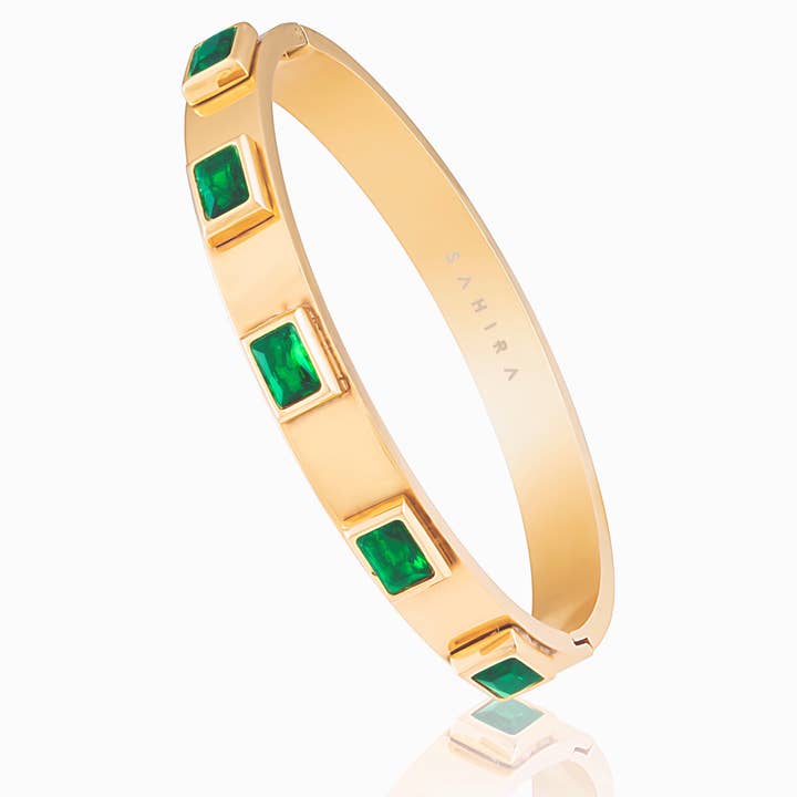 Bracciale smeraldo per la vendita all'ingrosso da parte di Sahira Jewelry Design
