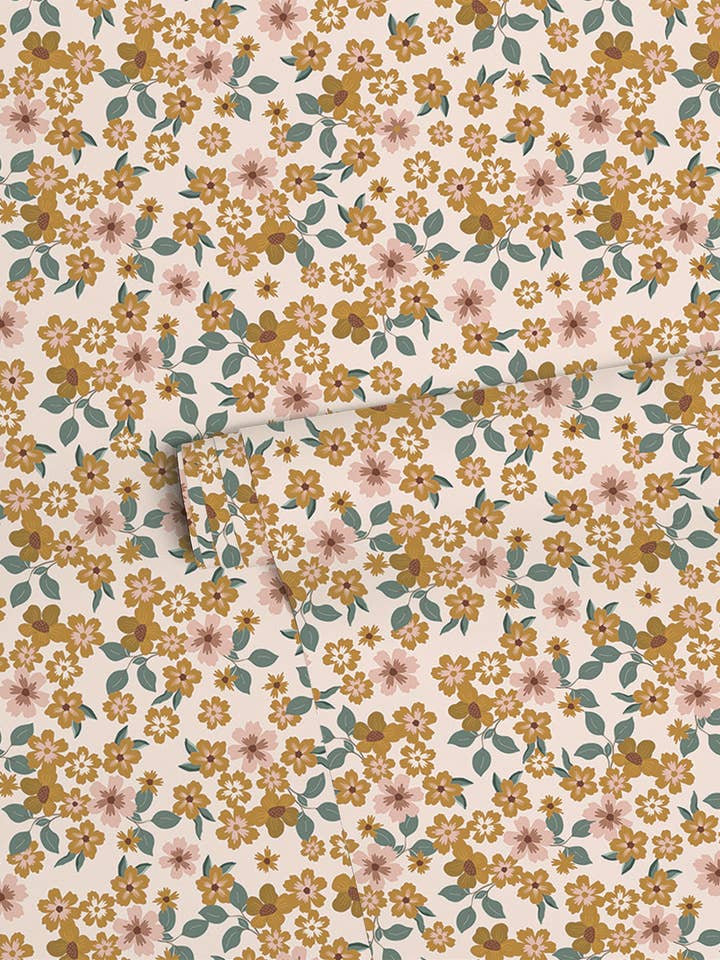 CAPUCINE - Papier peint pour enfant - Motif floral pour la vente par LILIPINSO