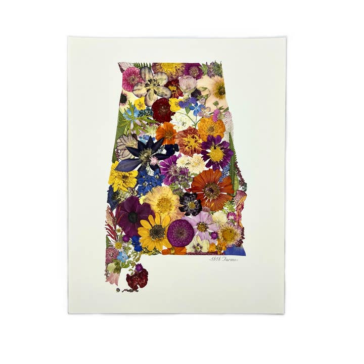 "Where I Bloom" State Giclée Print for wholesale by 1818 Farms