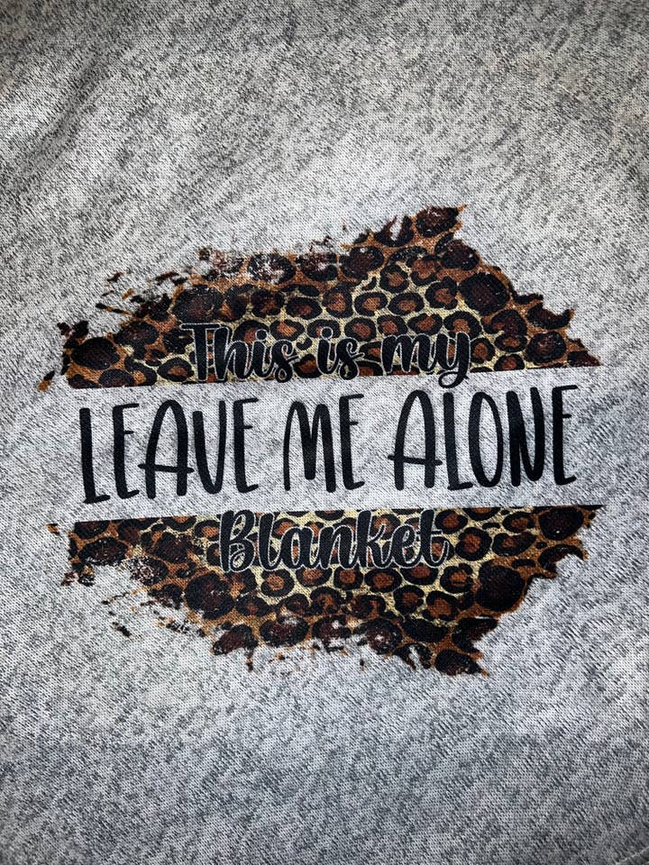Leave Me Alone Blanket for wholesale by WebbLynn Design LLC.