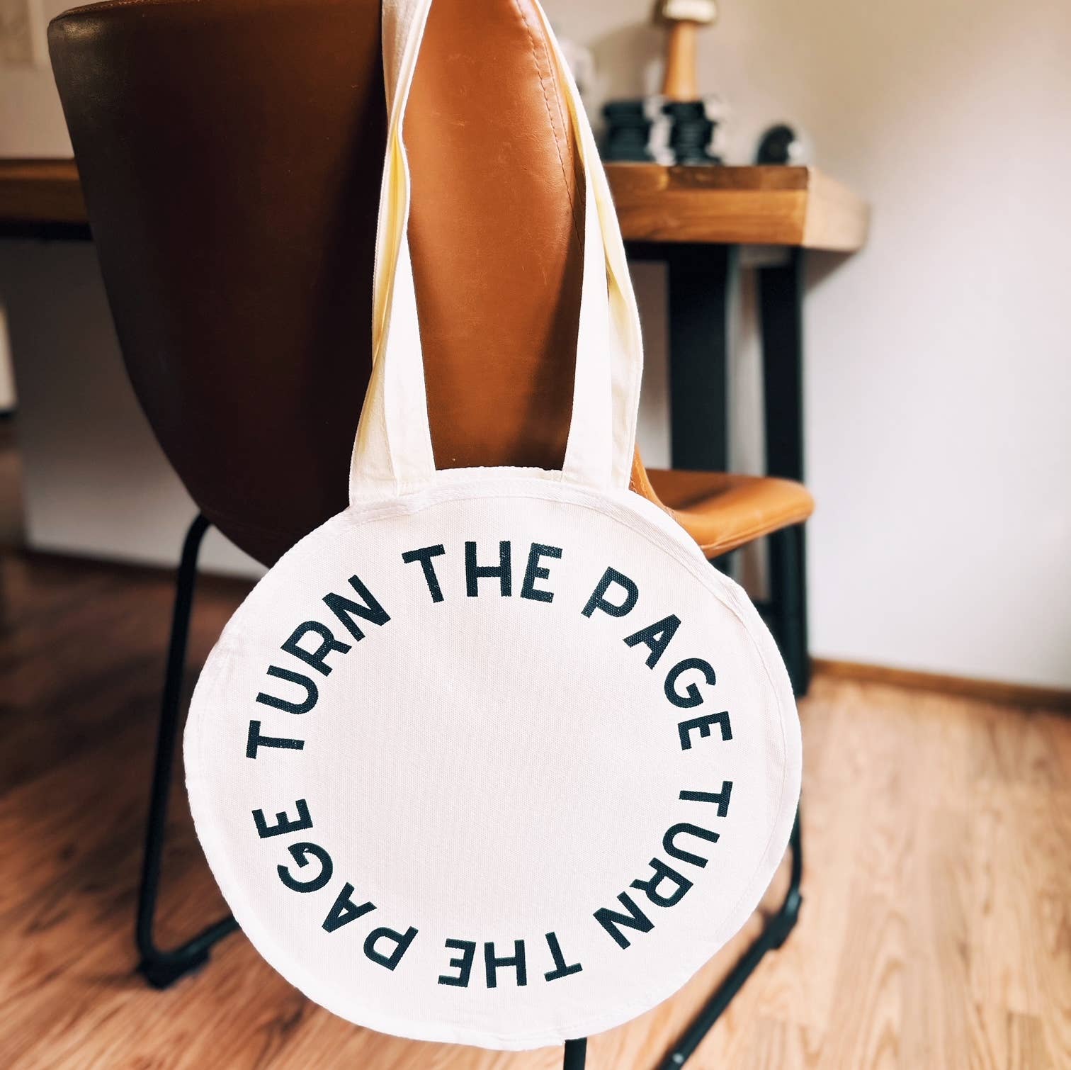 The Storyline Styles - Wholesale Tote Bag - Unisex - Turn the Page Circle Tote, Totes, Canvas, Book bag, Gift1