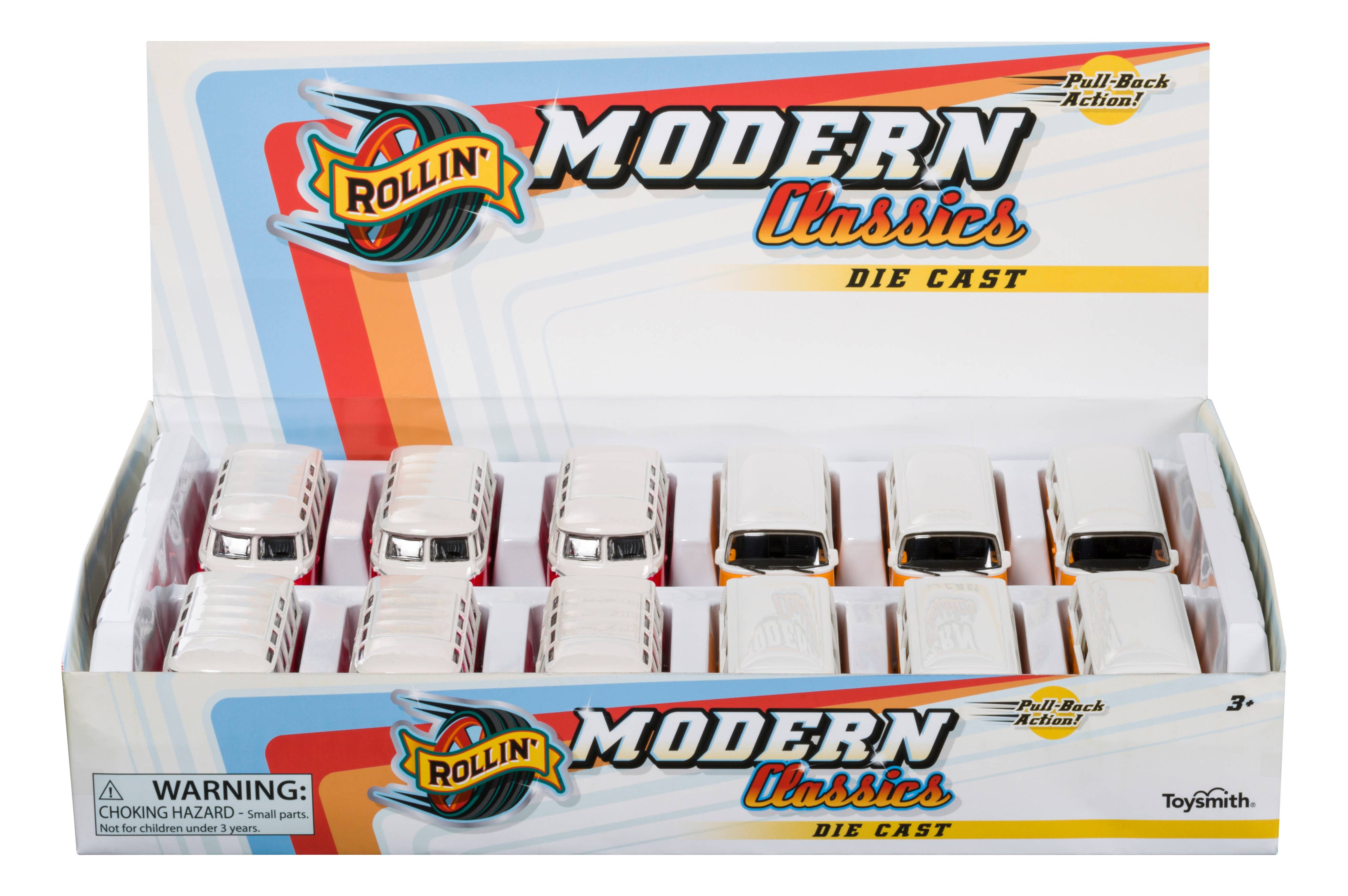 Toysmith - Wholesale Toy Car/Truck - Kids - Rollin' Volkswagen Van Assortment-Modern Classics Die-Cast1