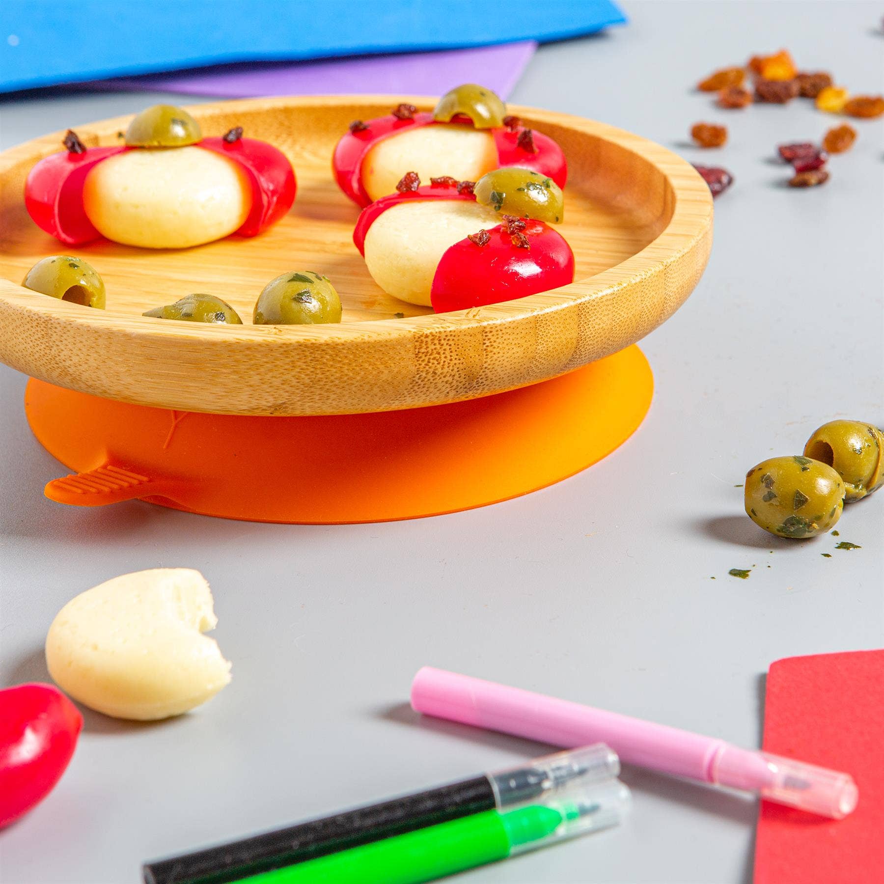 Rinkit Ltd – Engroshandel Middagstallerken – Børn og baby – Lille spisestue børn bambus suge rund plade29