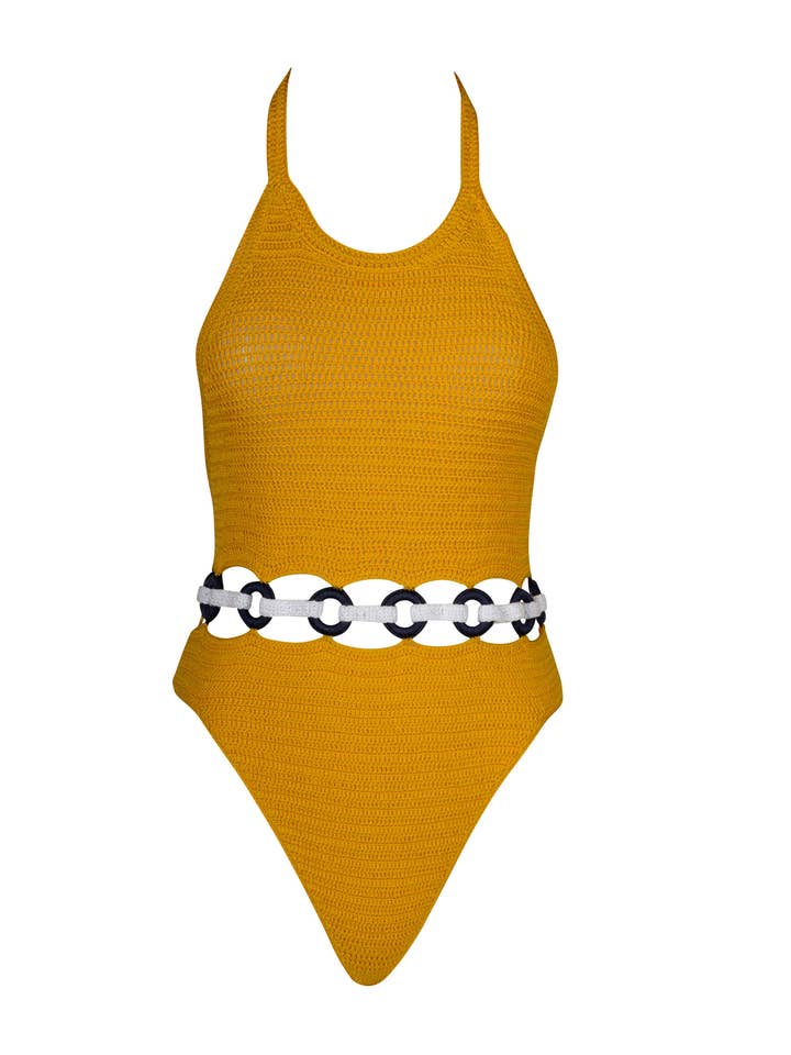 Amini Baddräkt Saffran för wholesale av PIPIKINI Beachwear