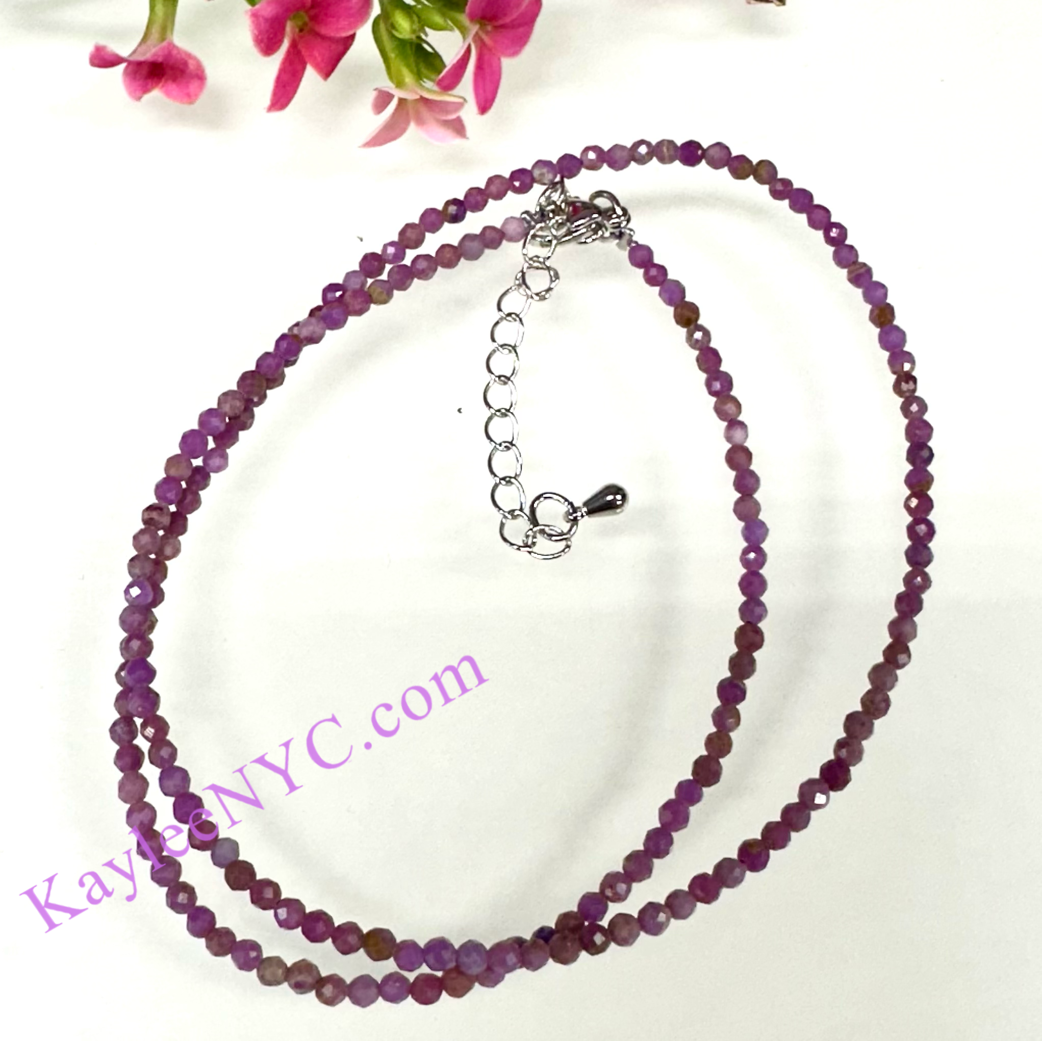KayleeNYC - Wholesale Beaded/Pearl Necklace - 2mm Natural Phosphosiderite Necklaces Crystals Healing3