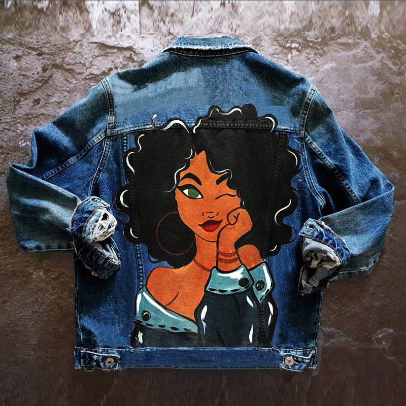 Tourtiwi - Wholesale Denim Jacket - Women's - Women's Cute Girls Loose Casual Denim Jacket5