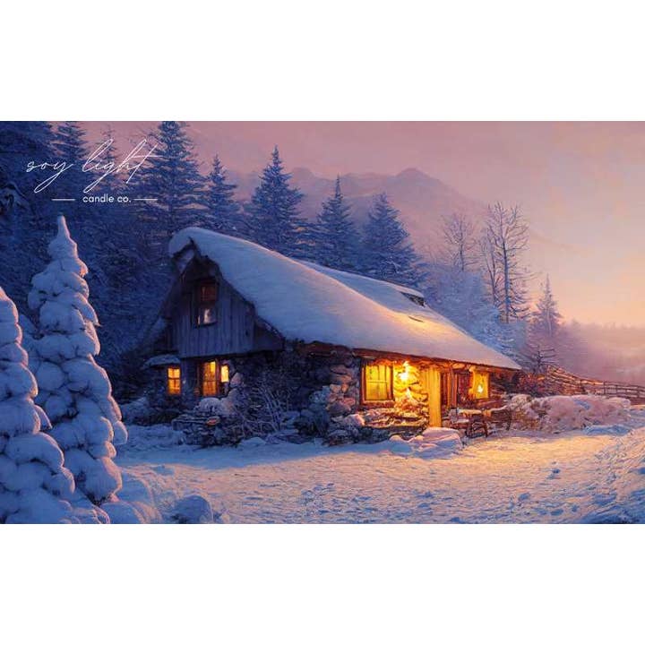 Christmas Cabin for wholesale by Soy Light Candle Co.