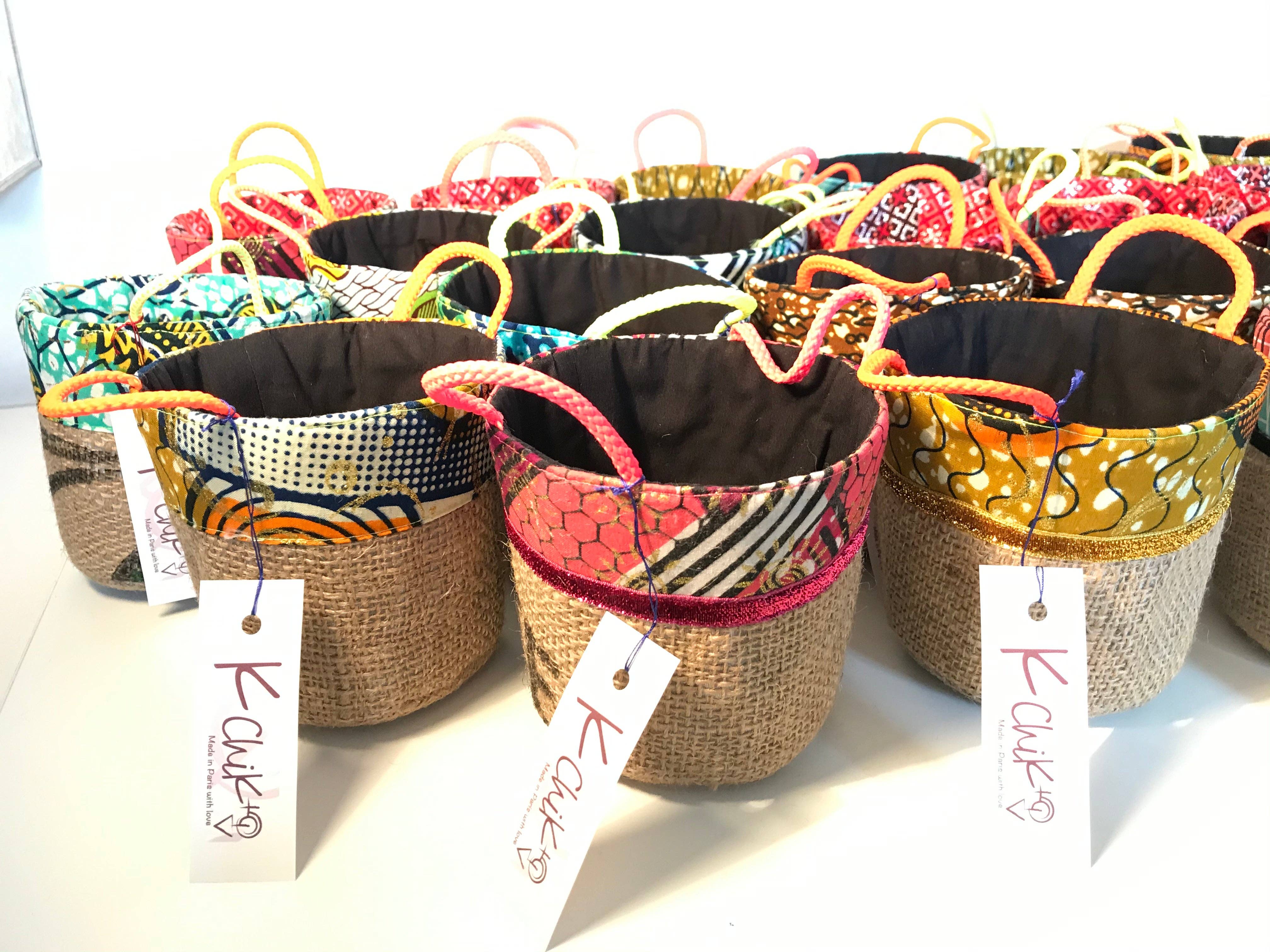 K-chik - Wholesale Plant Pot - Upcycled coffee sack planter - handmade - in Paris2