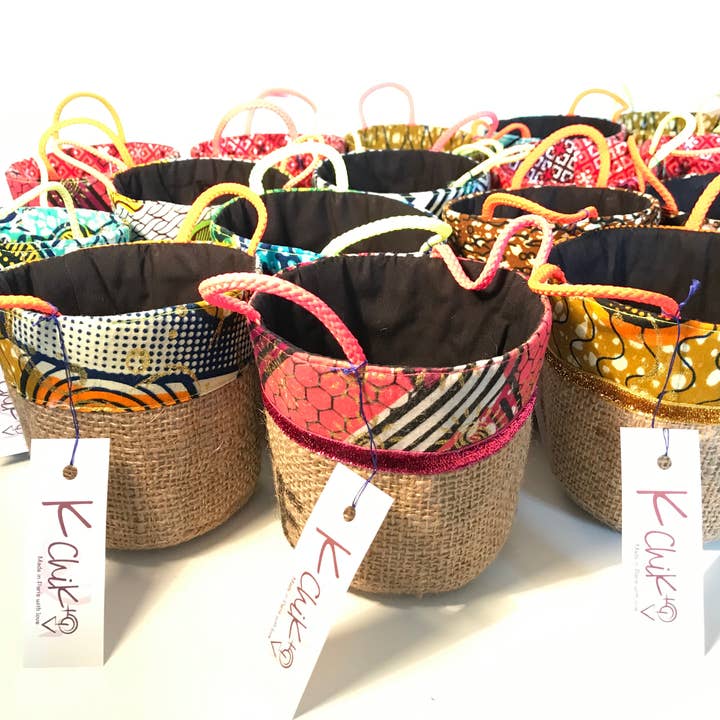 K-chik - Wholesale Plant Pot - Upcycled coffee sack planter - handmade - in Paris2