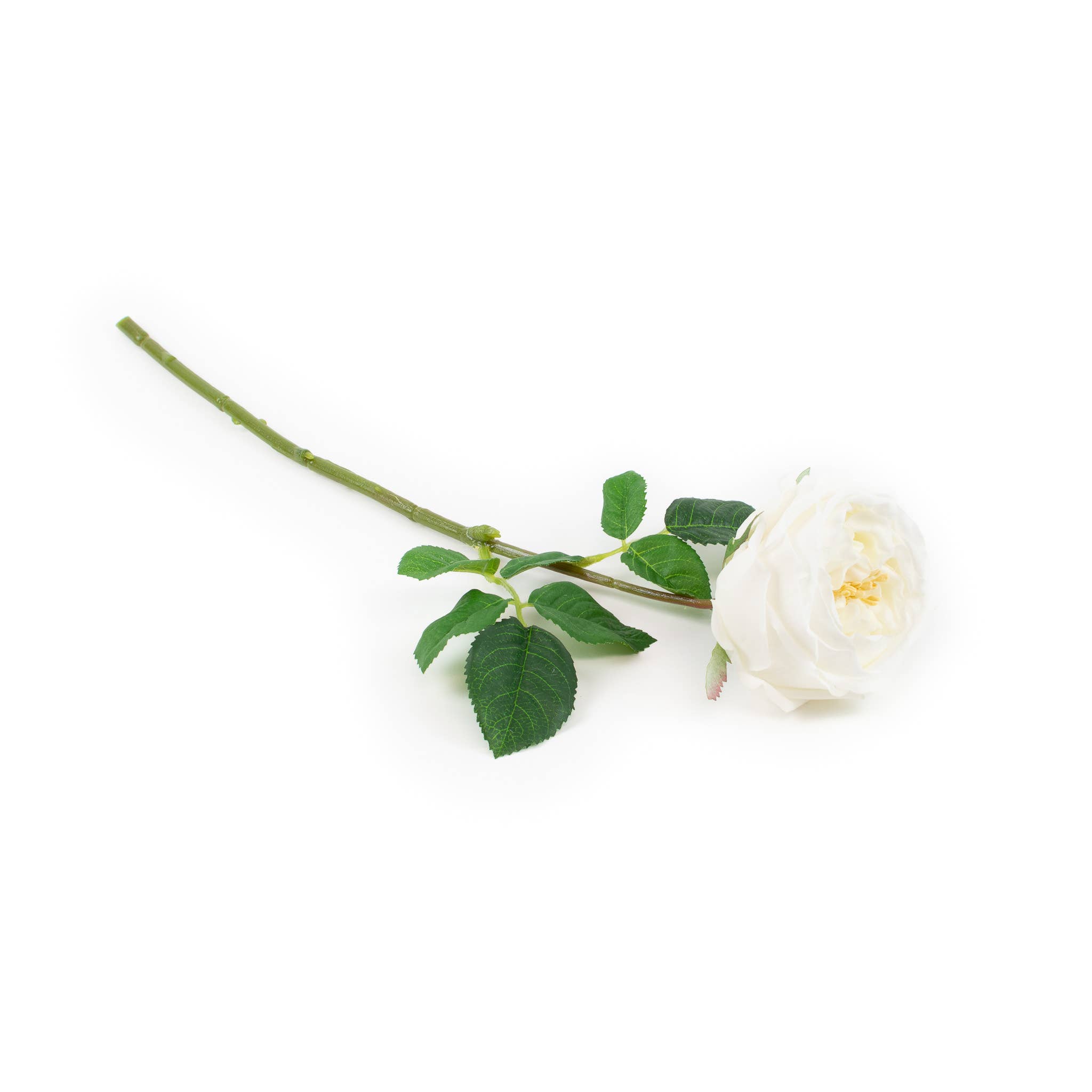 Mills Floral Company - Wholesale Artificial Flowers - Real Touch White 17" English Rose1