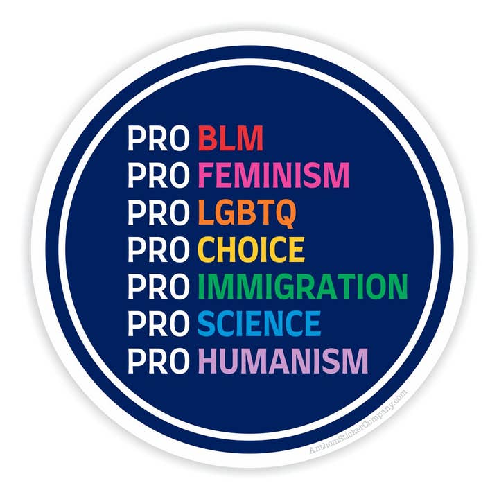 pro social justice sticker for wholesale by Anthem Sticker Company