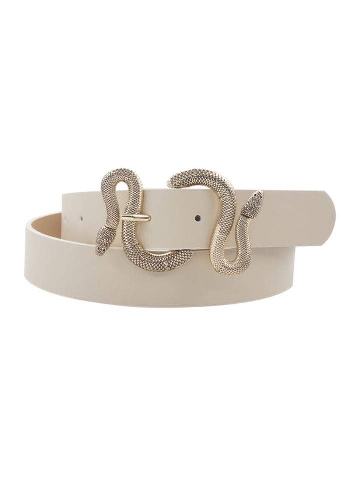 anbfashion – Großhandel Bauchtasche – Damen – Kunstledergürtel mit antiker Schlangenschnalle, 110 cm5