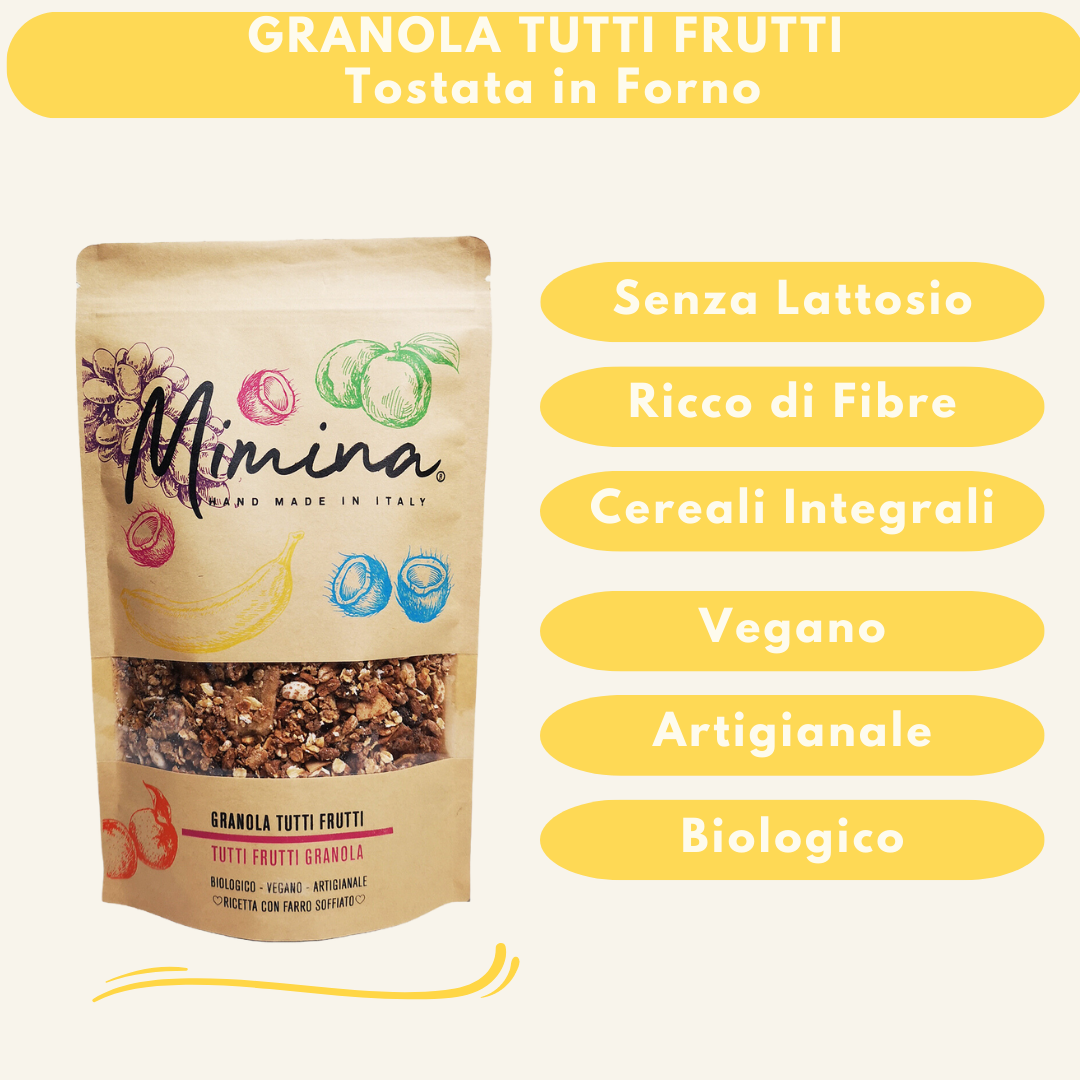 Mimina Granola - Wholesale Granola - Granola Tutti Frutti 240g1