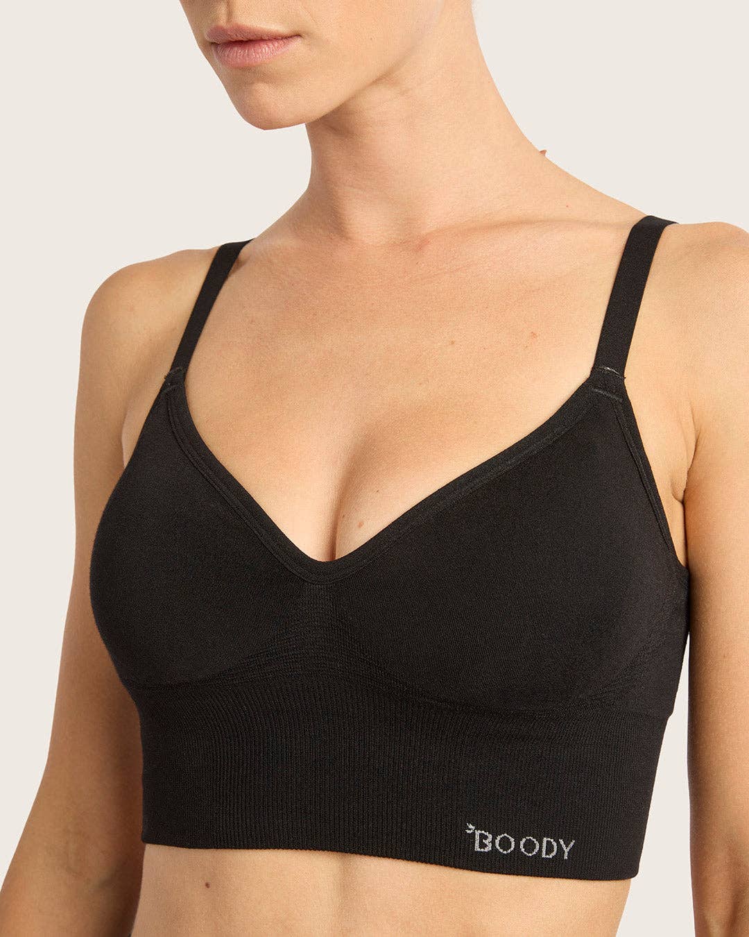 Wireless Low Back Bra - Black for wholesale on Faire3
