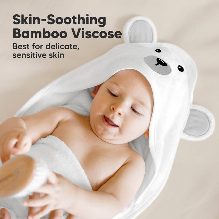 Polar KeaBabies Cuddle Baby Hooded Towel for wholesale on Faire