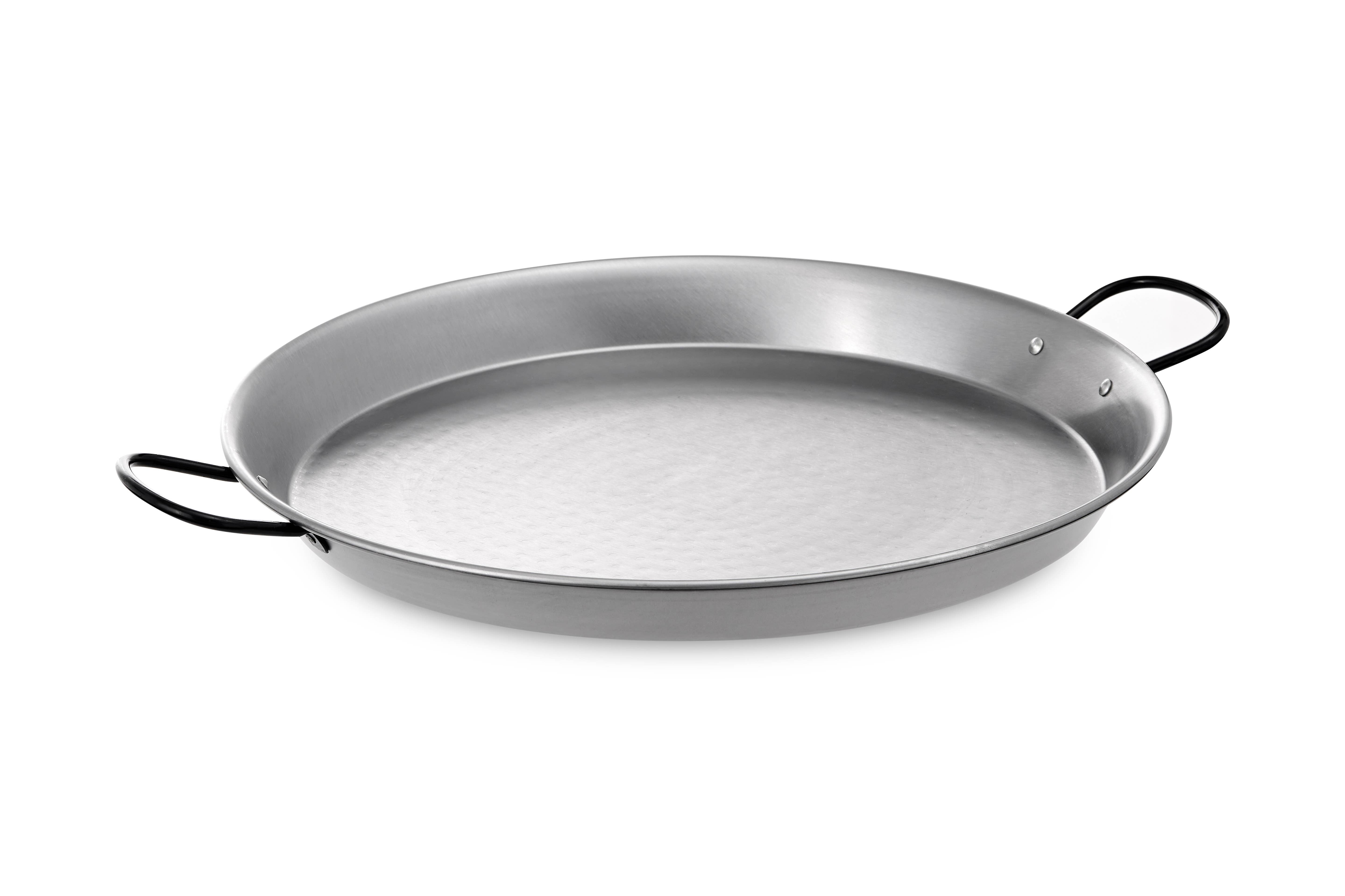 VAELLO Paella Pan Polished Steel 17" for wholesale on Faire4