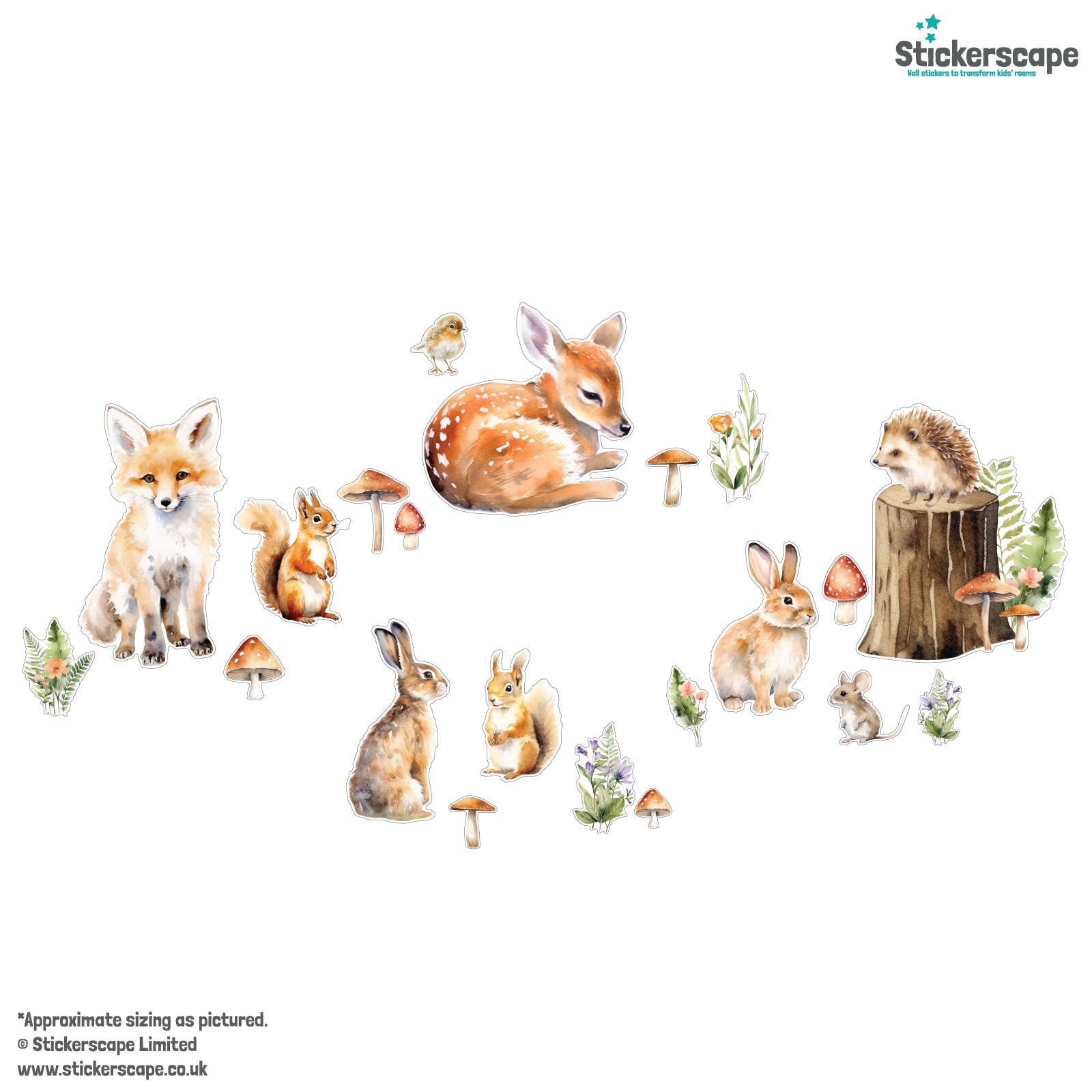 Stickerscape – Decalque de janela/parede por atacado – Adesivos de janela com animais da floresta3