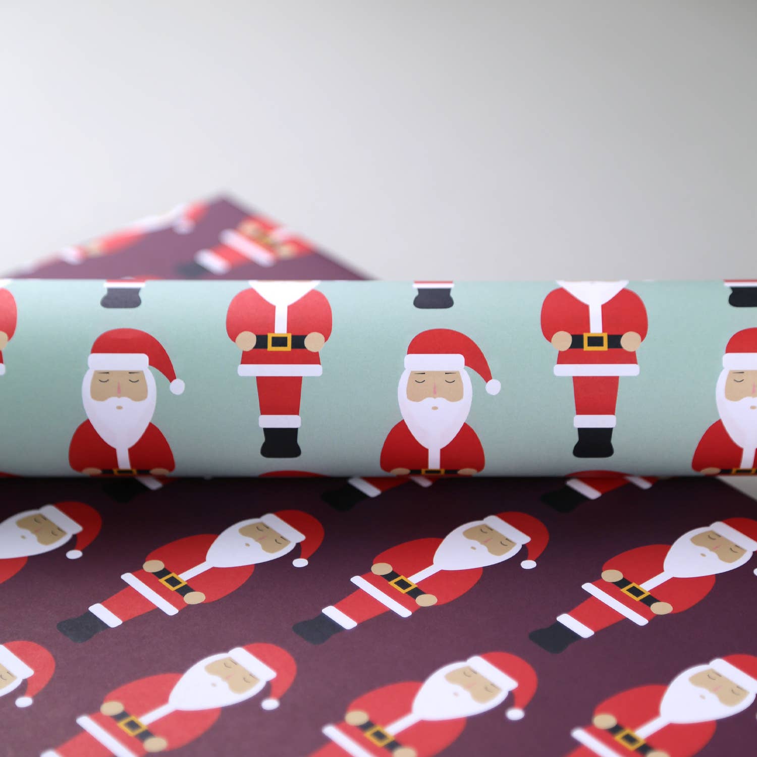 Kunst an Papier - Venta al por mayor Sobre de papel de regalo - Papel de regalo verde con Santa Claus Walter4