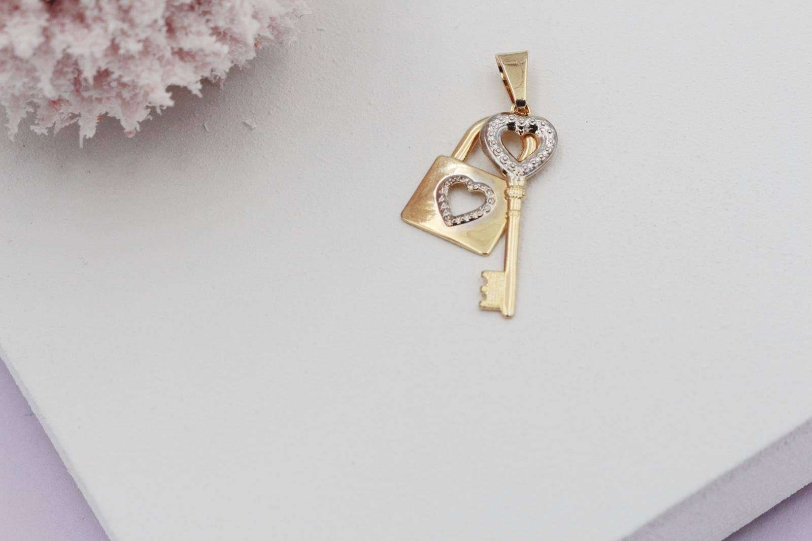 Cherie by Cherie - Wholesale Individual Charm/Pendant - Heart Lock & Key Pendant1