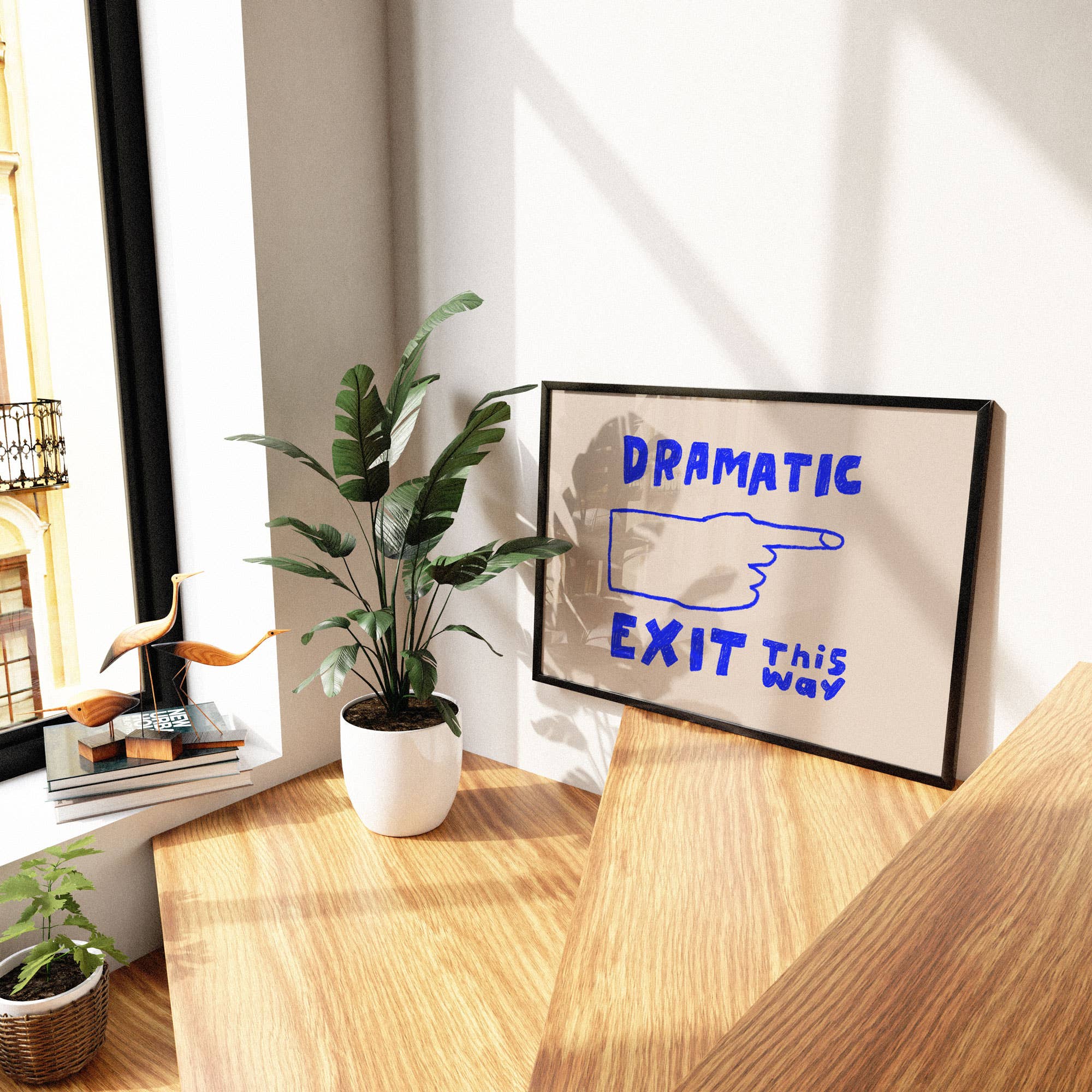 Kuku Studio – wholesale Art print – Dramatic Exit Art Print | Hand Drawn Illustration Lettering 4