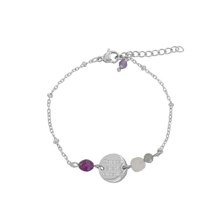 Brave, Strong & Courageous Bracelet – Silver for wholesale by Saint Clairmont