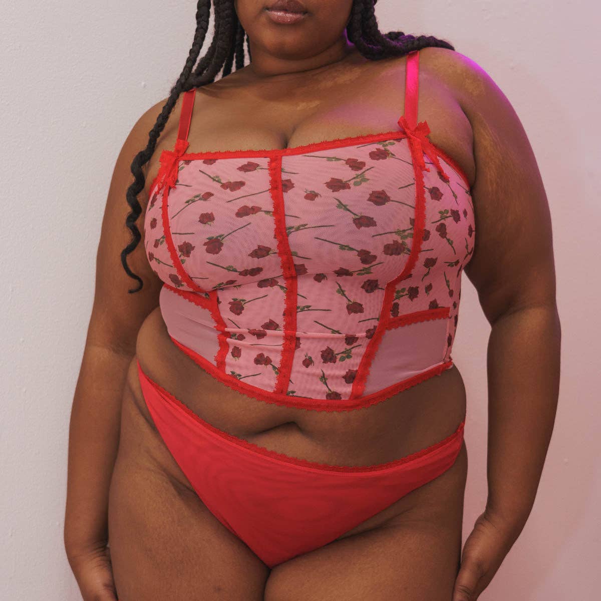 A Dozen Roses Printed Corset for wholesale on Faire7