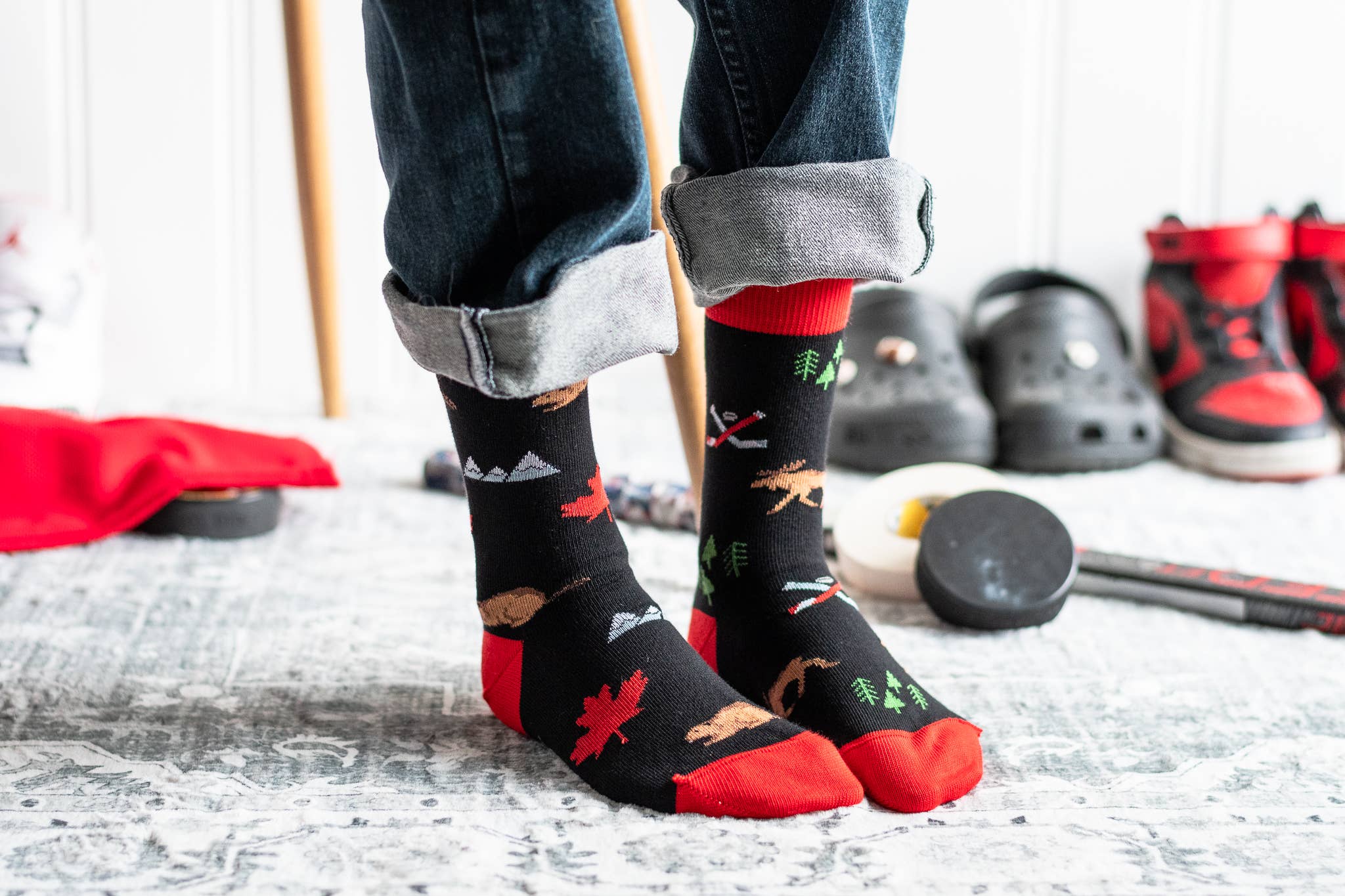 Friday Sock Co. – Meias - Crianças por atacado – Meias Ícones do Canadá para Crianças1