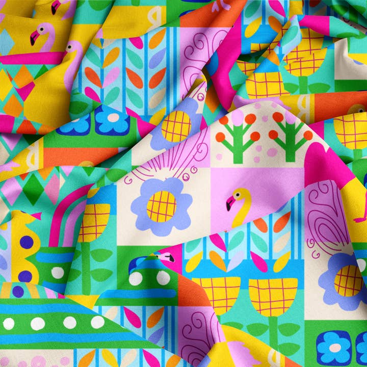 Karina+Kind - Wholesale Fabric - Flamingo Freedom | Fabric by the Metre | Mix & Match1