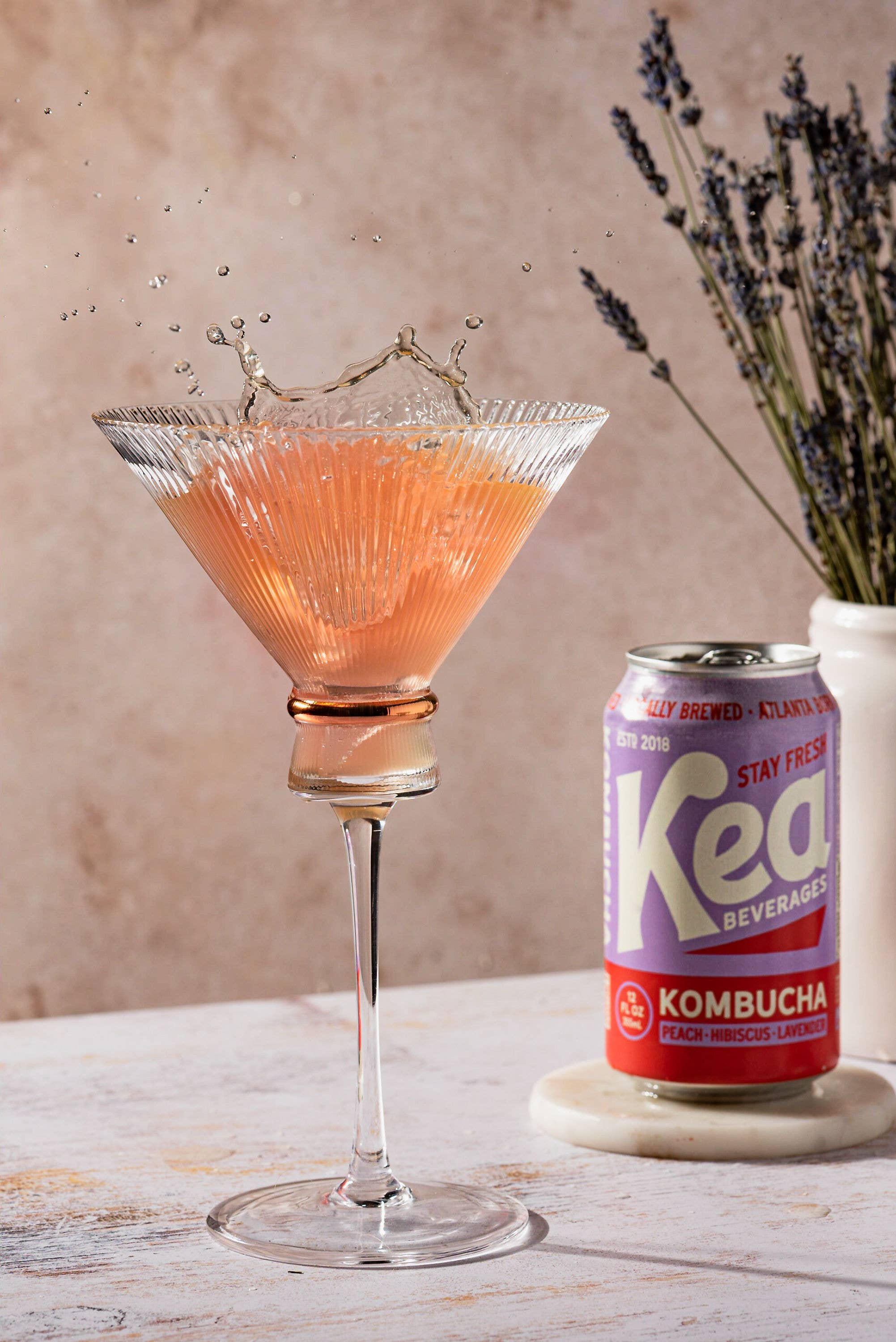 Kea Beverages - Wholesale Kombucha - Peach, Hibiscus, Lavender Kombucha2