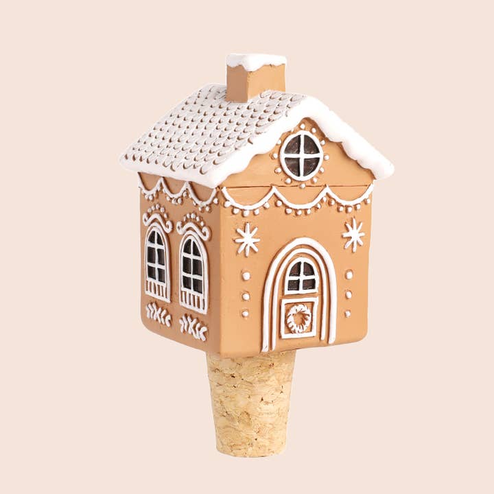 Lisa Angel - Wholesale Wine stopper - Gingerbread House Cork Bottle Stopper