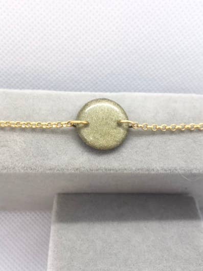 Gold plated holographic sand bracelet for wholesale by La Chaumière à Bijoux
