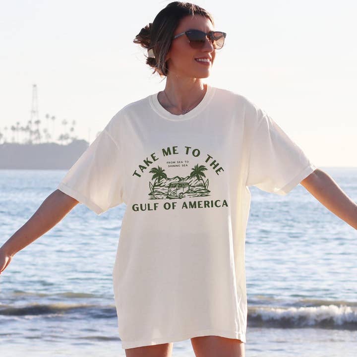 Vintage Gulf of America Beach Graphic Tee - Comfort Colors for wholesale by TheKingShirt