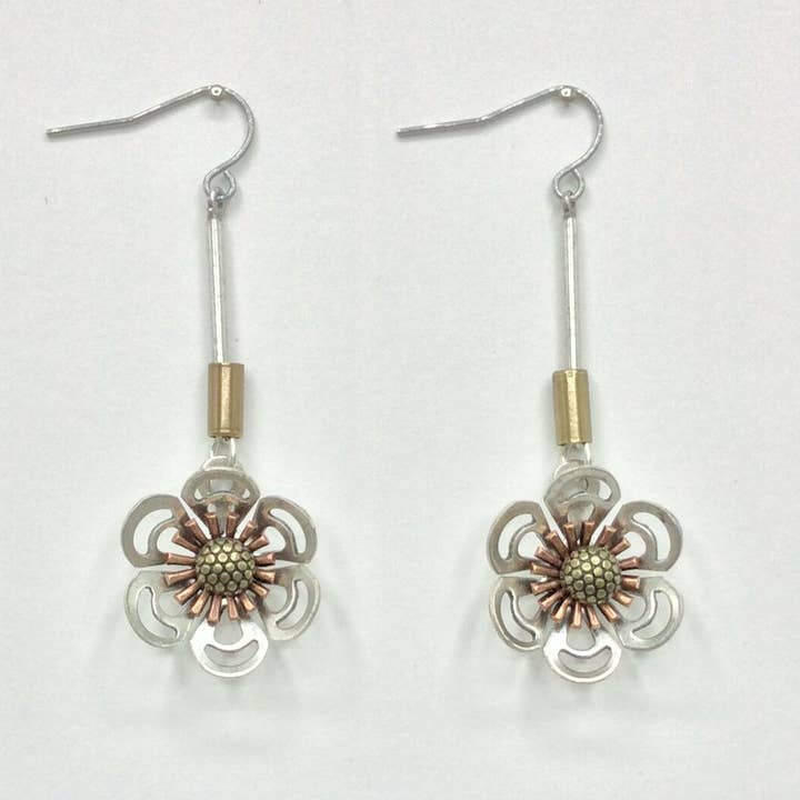 Mechanische Botanische Ohrringe - 3408 für den Großhandel von Alchemy Inc