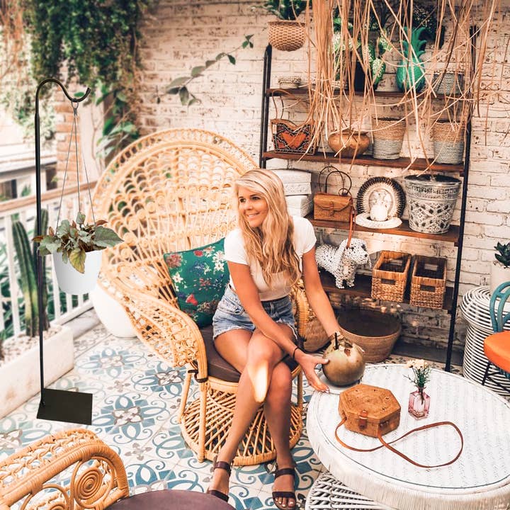 The Wind Chime Co - Wholesale Garden/Lawn Stake - 60" Adjustable Heavy Duty Shepherd's Hook Floor Stand Garden Hook for Outdoor, Hanging Plant, Solar Lights, Lanterns, Bird Feeders and Wedding Decor5