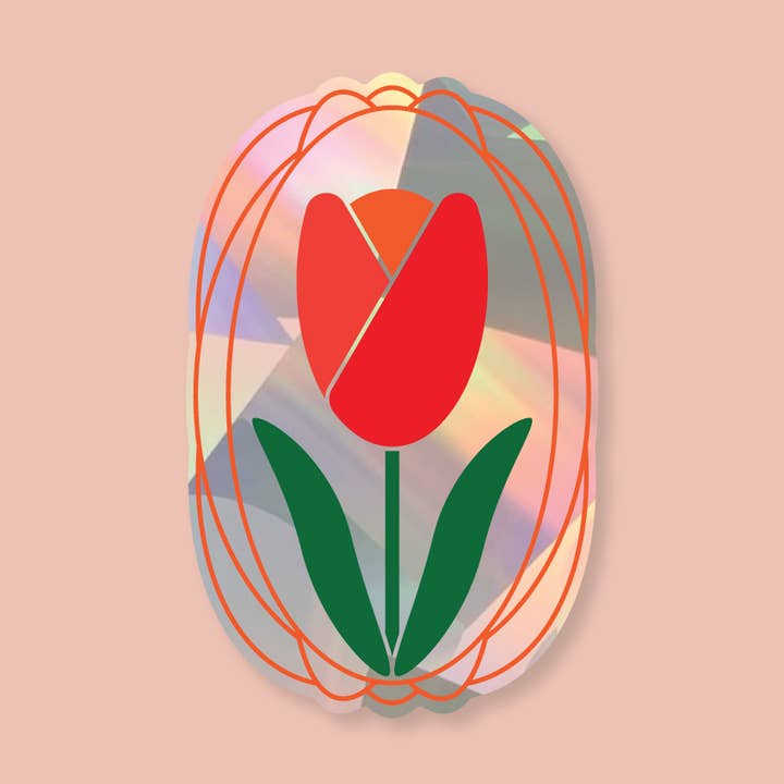 Sun Catcher Sticker - Tulp voor wholesale door Tiny Deer Studio