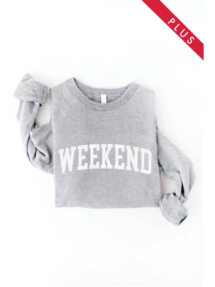 OAT COLLECTIVE - Wholesale Graphic Sweatshirt - Women's - WEEKEND Plus Graphic Sweatshirt15