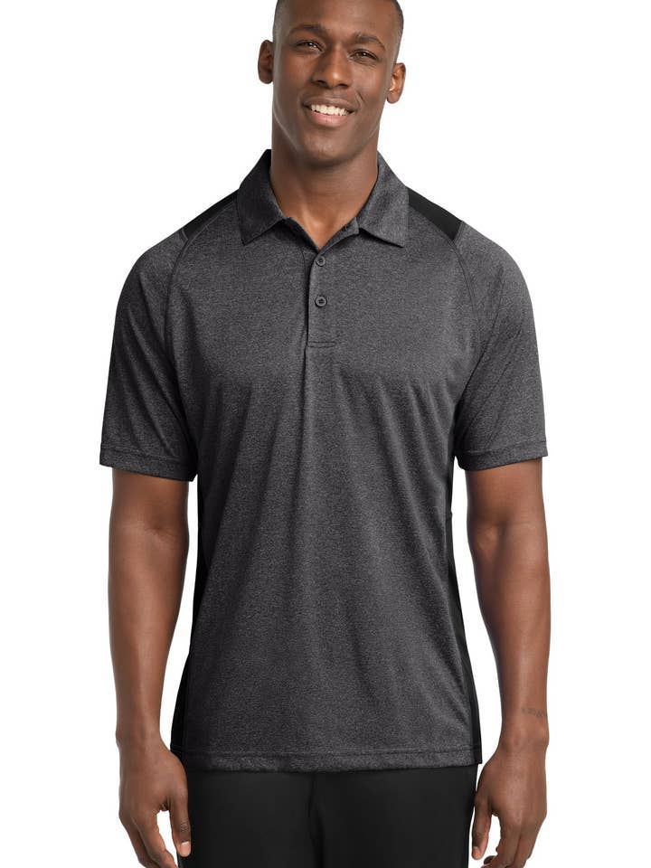 Ink Tees Custom T-Shirt Personalized Print, Premium Quality, Fast Turnaround, Multiple Colors Sport-Tek Heather Colorblock Contender‚Ñ¢ Polo. ST665 for wholesale by Ink Tees Custom Tshirts
