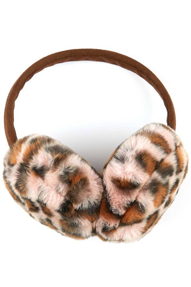 Hana – wholesale Earwarmers / ear muffs – women's – C.C Leopard Print Earmuffs3
