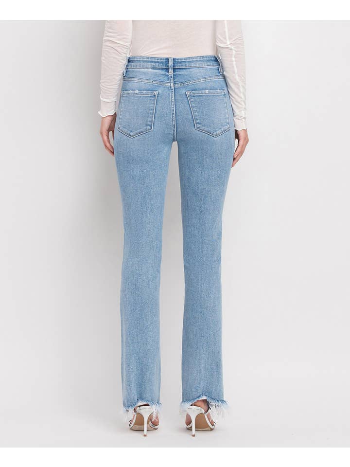 FLAMME BLEUE MINI JEAN TAILLE HAUTE COUPE F5658 en vente sur Faire1