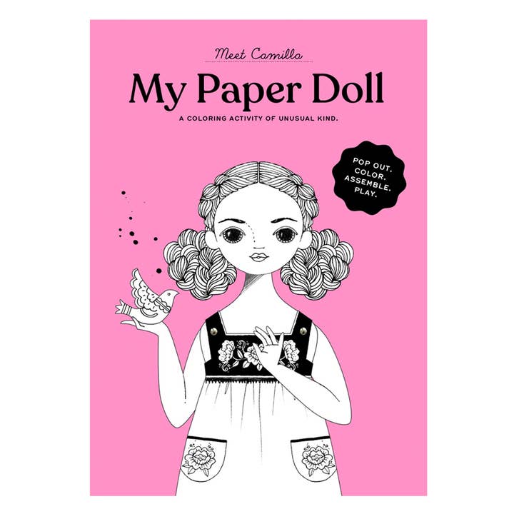 Of Unusual Kind - Wholesale DIY Craft Kit - Kids - CAMILLA COLORING PAPER DOLL KIT