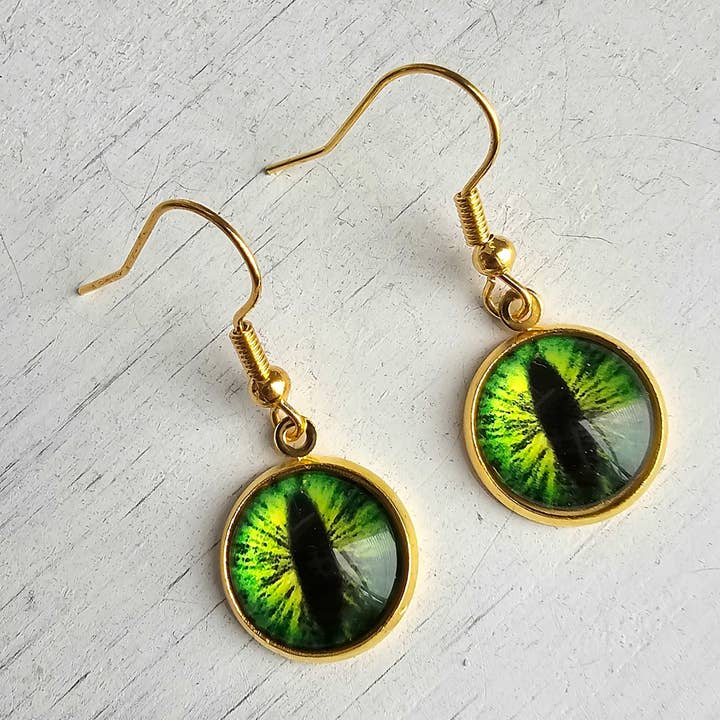 Dragon - Creature Eye glazen koepeloorbellen, assortiment voor wholesale door Divine Dragon Designs